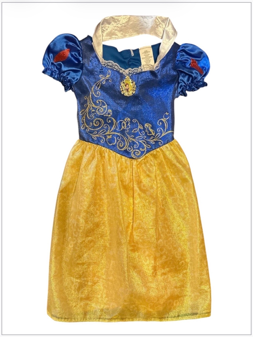 Classic Blue and Yellow Princess Costume Dress for Kids 4-6X